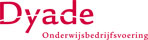 witte achtergrond, Dyade Onderwijsbedrijfsvoering in rode letters